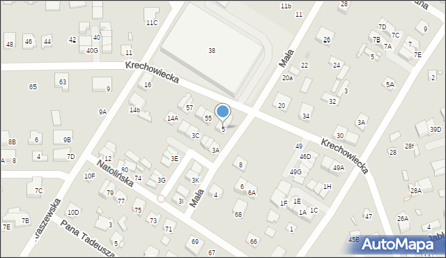 Kobyłka, Mała, 5, mapa Kobyłka