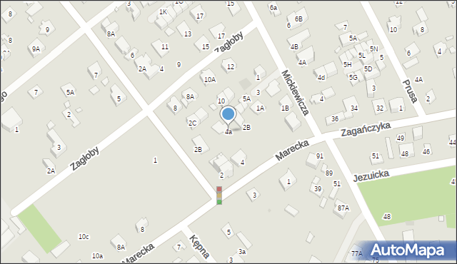 Kobyłka, Marecka, 4a, mapa Kobyłka