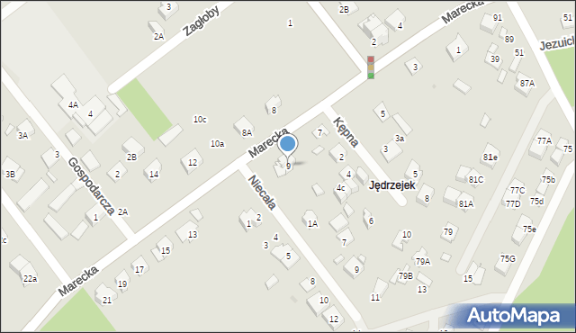 Kobyłka, Marecka, 9, mapa Kobyłka