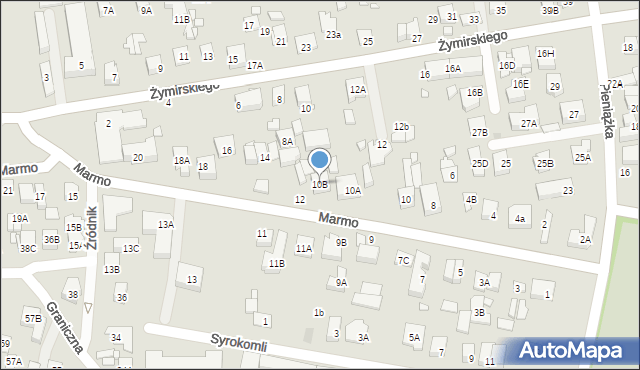 Kobyłka, Marmo Franciszka, ks., 10B, mapa Kobyłka