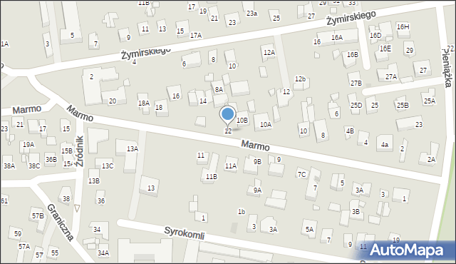 Kobyłka, Marmo Franciszka, ks., 12, mapa Kobyłka