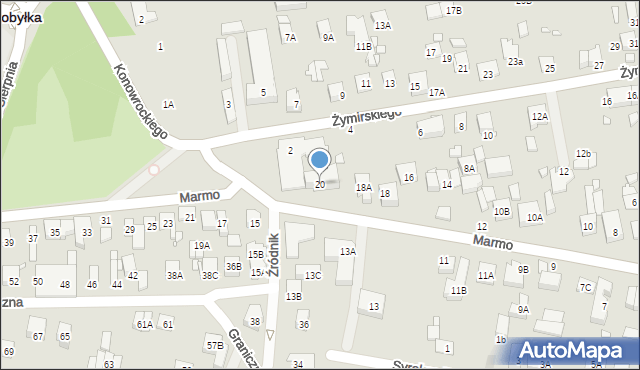 Kobyłka, Marmo Franciszka, ks., 20, mapa Kobyłka