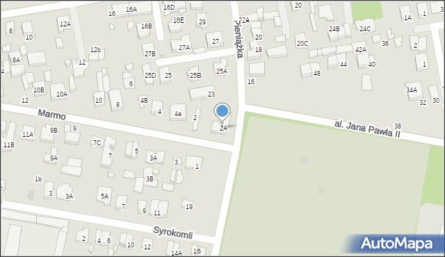 Kobyłka, Marmo Franciszka, ks., 2A, mapa Kobyłka