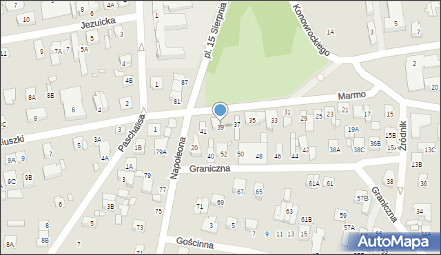 Kobyłka, Marmo Franciszka, ks., 39, mapa Kobyłka