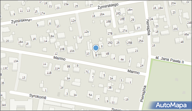 Kobyłka, Marmo Franciszka, ks., 8, mapa Kobyłka