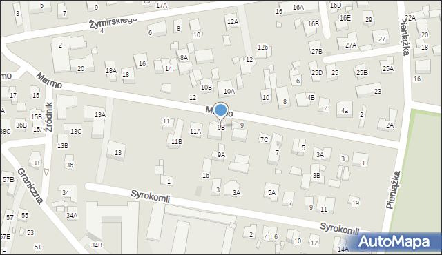 Kobyłka, Marmo Franciszka, ks., 9B, mapa Kobyłka