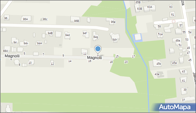 Koczargi Stare, Magnolii, 13, mapa Koczargi Stare