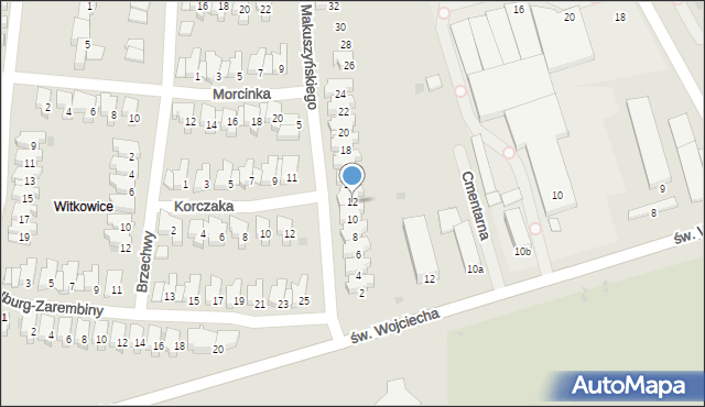 Kołobrzeg, Makuszyńskiego Kornela, 12, mapa Kołobrzegu