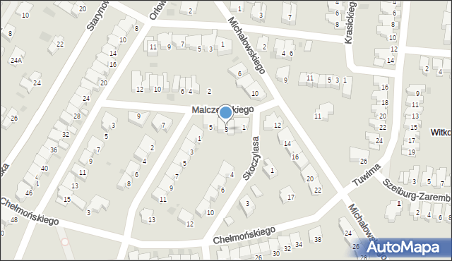 Kołobrzeg, Malczewskiego Jacka, 3, mapa Kołobrzegu