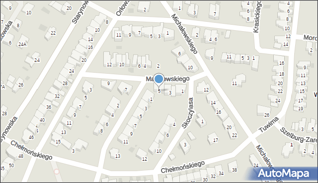 Kołobrzeg, Malczewskiego Jacka, 5, mapa Kołobrzegu