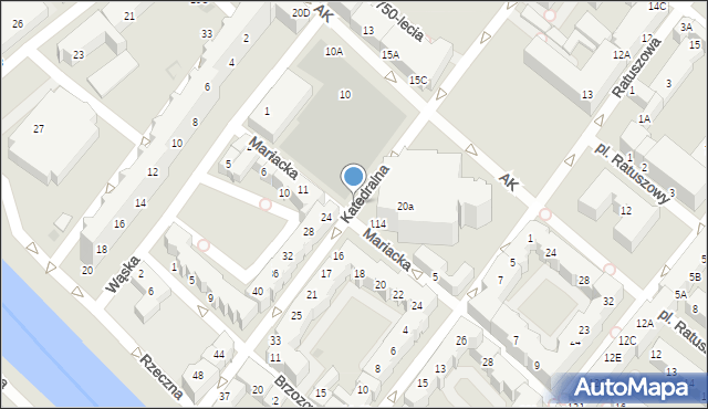 Kołobrzeg, Mariacka, 1, mapa Kołobrzegu