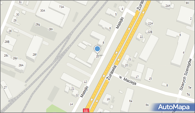 Kołobrzeg, Matejki Jana, 10, mapa Kołobrzegu