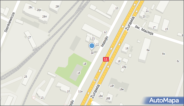 Kołobrzeg, Matejki Jana, 14, mapa Kołobrzegu