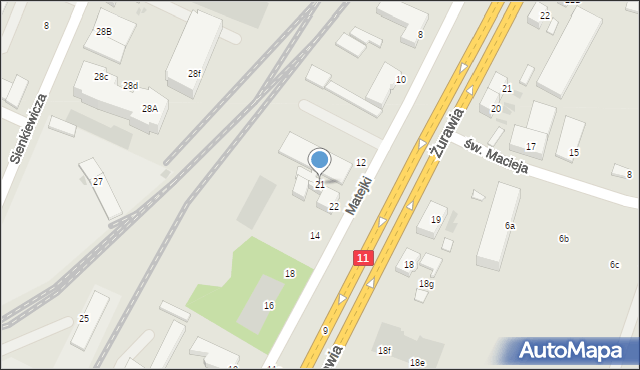 Kołobrzeg, Matejki Jana, 21, mapa Kołobrzegu