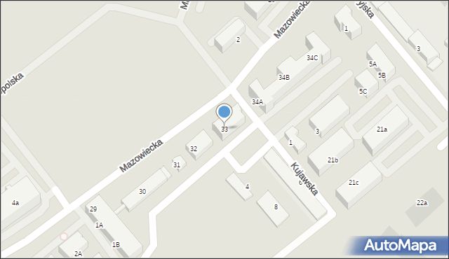 Kołobrzeg, Mazowiecka, 33, mapa Kołobrzegu