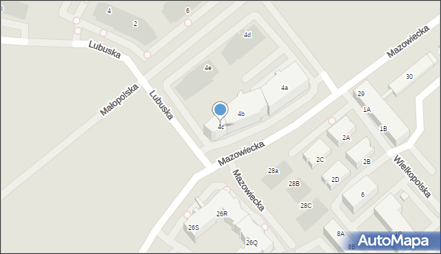 Kołobrzeg, Mazowiecka, 4c, mapa Kołobrzegu
