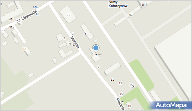 Koluszki, Maczka Stanisława, gen., 7, mapa Koluszki