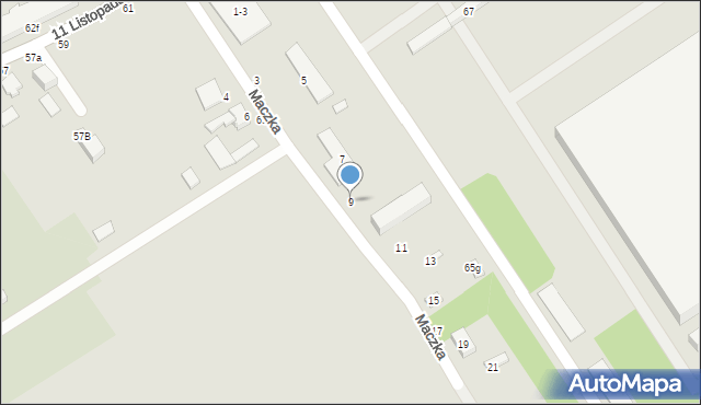 Koluszki, Maczka Stanisława, gen., 9, mapa Koluszki