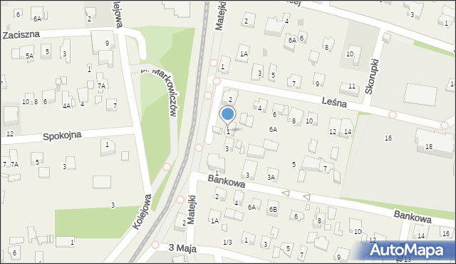 Komorów, Matejki Jana, 1, mapa Komorów