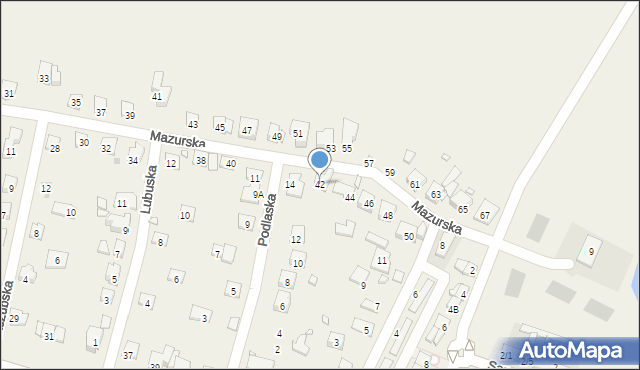 Komorów, Mazurska, 42, mapa Komorów