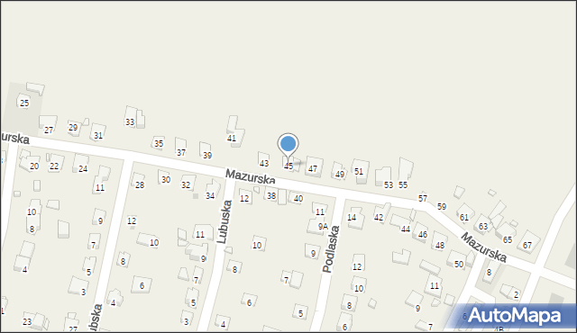 Komorów, Mazurska, 45, mapa Komorów