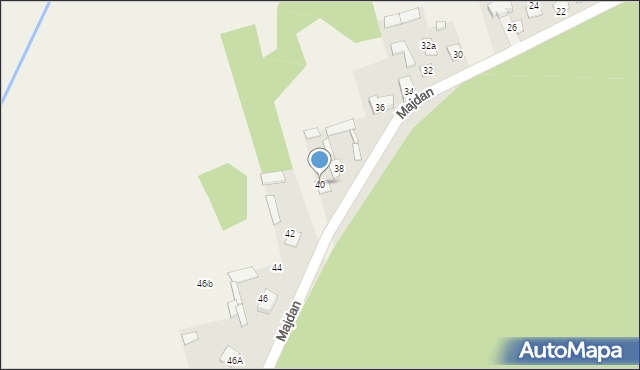 Komorowo, Majdan, 40, mapa Komorowo