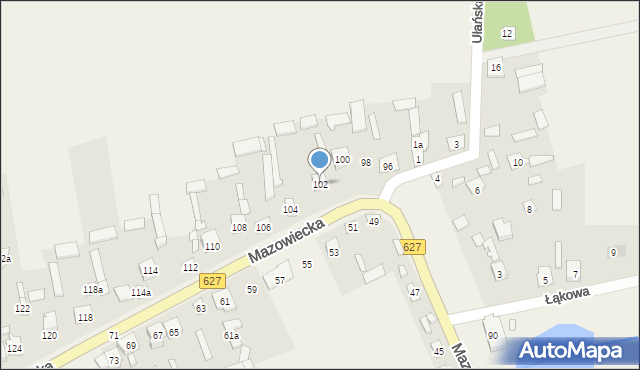 Komorowo, Mazowiecka, 102, mapa Komorowo
