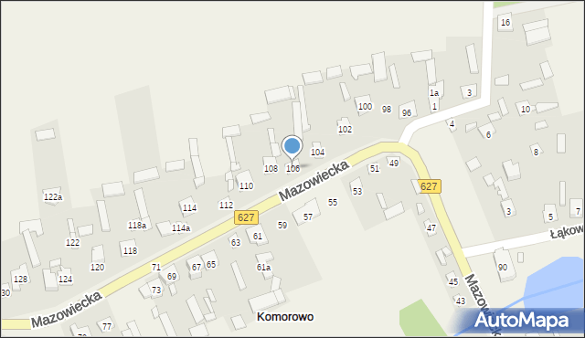 Komorowo, Mazowiecka, 106, mapa Komorowo