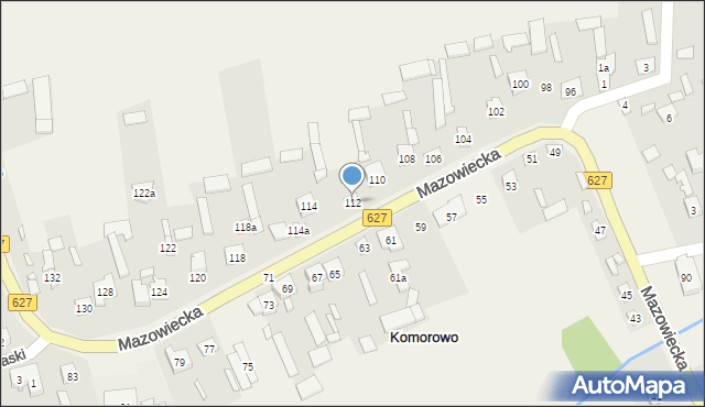 Komorowo, Mazowiecka, 112, mapa Komorowo