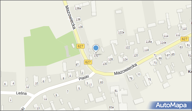 Komorowo, Mazowiecka, 132, mapa Komorowo