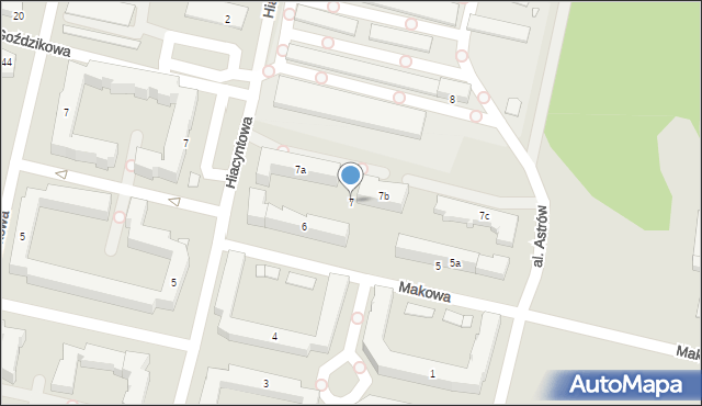 Konin, Makowa, 7, mapa Konina