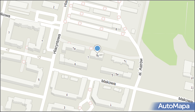 Konin, Makowa, 7b, mapa Konina