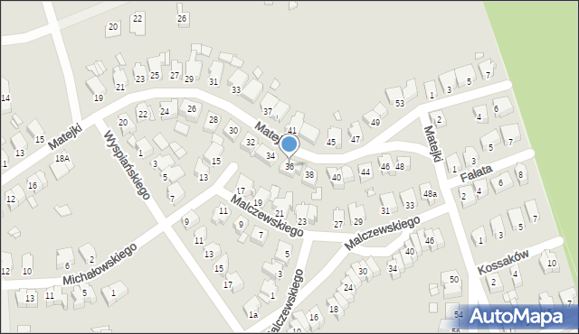 Konin, Matejki Jana, 36, mapa Konina