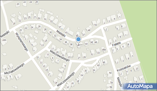 Konin, Matejki Jana, 40, mapa Konina