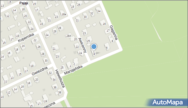 Konopiska, Marsjańska, 4, mapa Konopiska