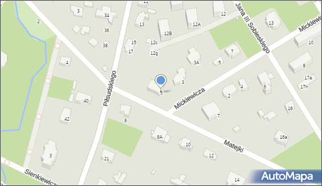 Konstancin-Jeziorna, Matejki Jana, 5, mapa Konstancin-Jeziorna