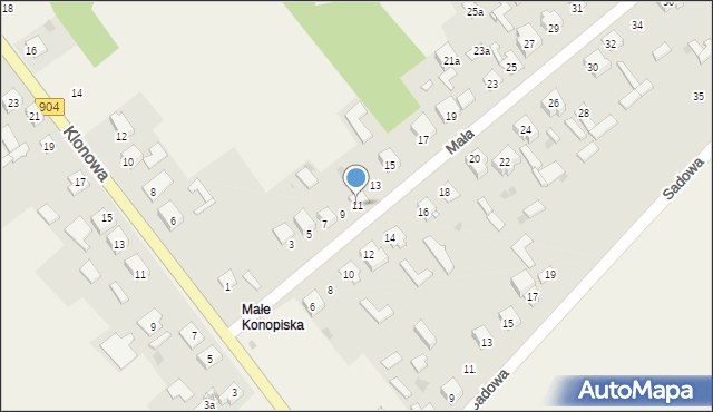 Kopalnia, Mała, 11, mapa Kopalnia