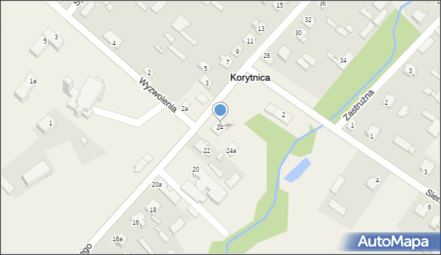 Korytnica, Małkowskiego Adama, 24, mapa Korytnica