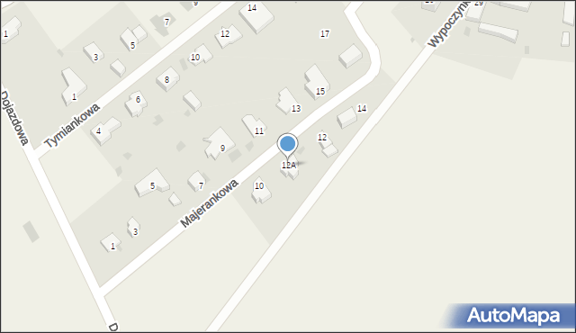 Korzystno, Majerankowa, 12A, mapa Korzystno