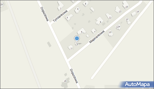 Korzystno, Majerankowa, 3, mapa Korzystno