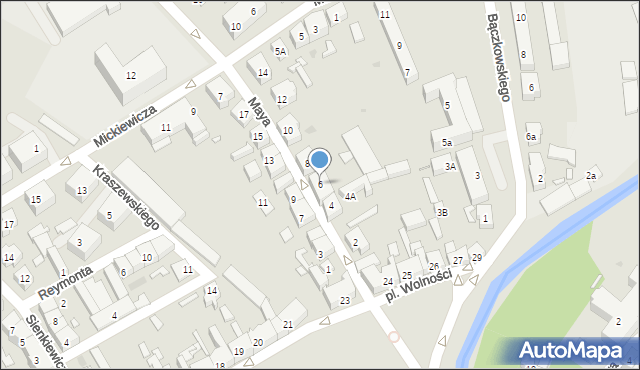 Kościan, Maya Wojciecha, 6, mapa Kościan