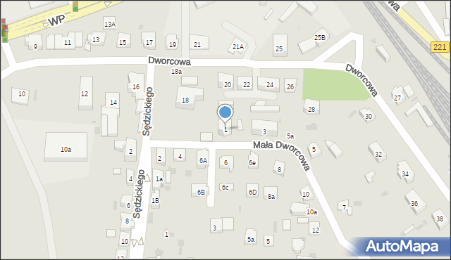 Kościerzyna, Mała Dworcowa, 1, mapa Kościerzyna