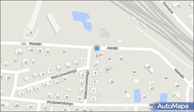 Kościerzyna, Małachowskiego Stanisława, 12, mapa Kościerzyna