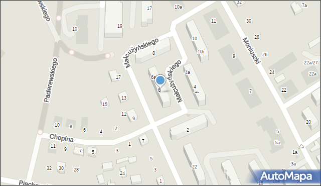 Kościerzyna, Małcużyńskiego Witolda, 6c, mapa Kościerzyna