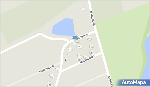 Kościerzyna, Markubowo, 7, mapa Kościerzyna
