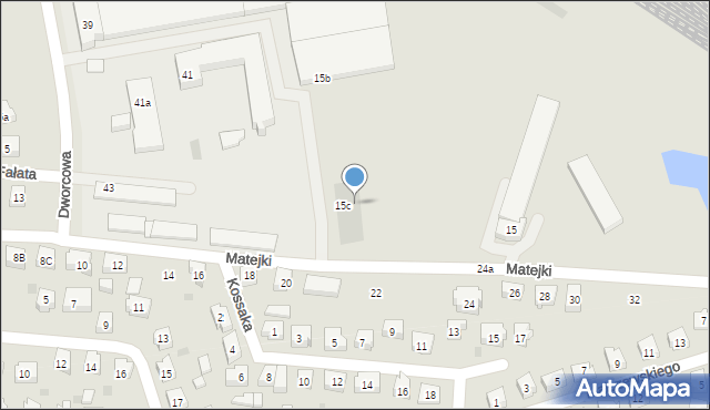 Kościerzyna, Matejki Jana, 15c, mapa Kościerzyna