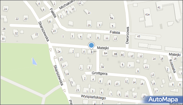 Kościerzyna, Matejki Jana, 6, mapa Kościerzyna