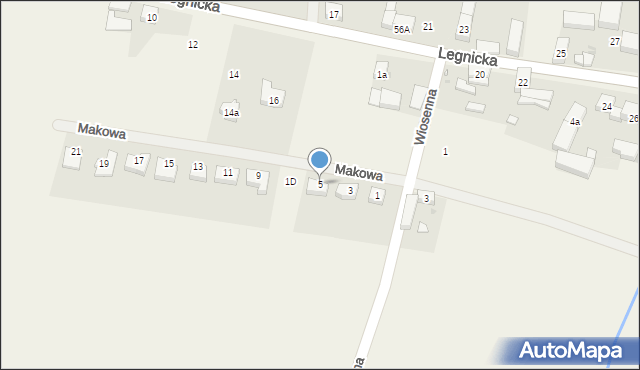 Koskowice, Makowa, 5, mapa Koskowice