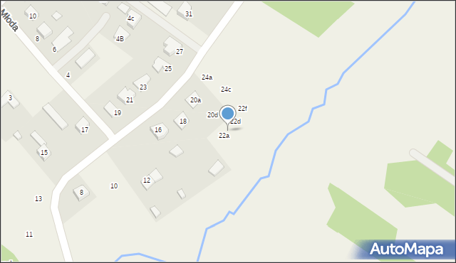 Kostomłoty Pierwsze, Maciejówka, 22b, mapa Kostomłoty Pierwsze