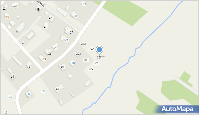 Kostomłoty Pierwsze, Maciejówka, 22f, mapa Kostomłoty Pierwsze